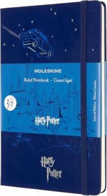 Couverture du livre « Harry potter carnet ligne grand format bleu » de Moleskine aux éditions Moleskine