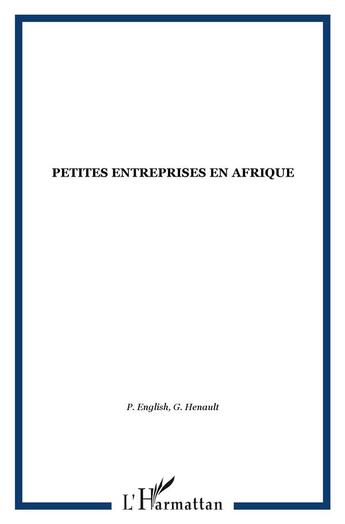 Couverture du livre « Petites entreprises en afrique » de  aux éditions L'harmattan