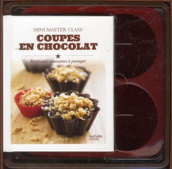 Couverture du livre « Coupes en chocolat ; coffret mini master class » de Eva Harle aux éditions Hachette Pratique