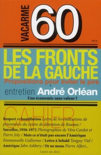 Couverture du livre « Revue Vacarme N.60 » de Revue Vacarme aux éditions Prairies Ordinaires