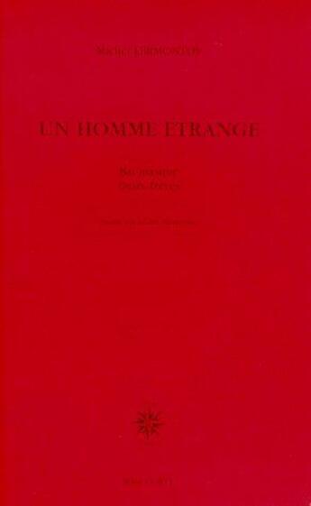 Couverture du livre « Un homme étrange » de Lermontov/Marko aux éditions Corti