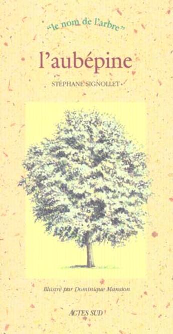 Couverture du livre « L'aubepine - le nom de l'arbre » de Stephane Signollet aux éditions Actes Sud