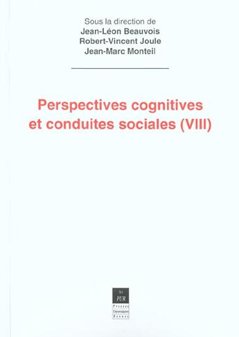 Couverture du livre « Perspectives cognitives et conduites sociales, VIII » de Pur aux éditions Pu De Rennes