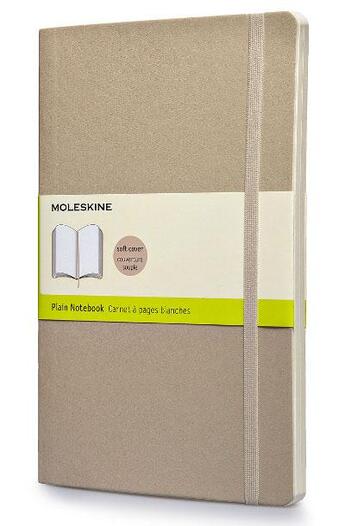 Couverture du livre « Carnet kaki/beige couverture souple grand format pages blanches » de Moleskine aux éditions Moleskine Papet