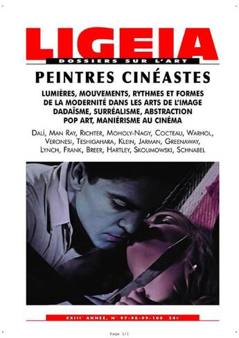 Couverture du livre « Ligeia n 97 peintres cineastes » de  aux éditions Revue Ligeia