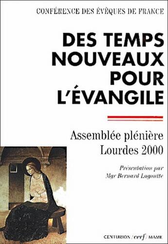 Couverture du livre « Des temps nouveaux pour l'évangile » de Episcopat aux éditions Cerf