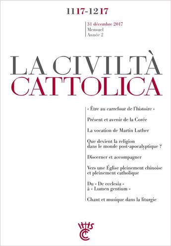 Couverture du livre « Civilta cattolica novembre 17 » de Antonio Spadaro aux éditions Parole Et Silence