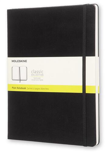 Couverture du livre « Carnet très grand format pages blanches ; couverture rigide noire » de  aux éditions Moleskine