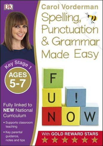 Couverture du livre « Made Easy Spelling, Punctuation And Grammar - Ks1 » de Carol Vorderman aux éditions Dk Children