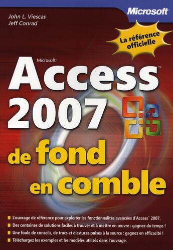 Couverture du livre « Access 2007 de fond en comble » de Viescas-J aux éditions Microsoft Press