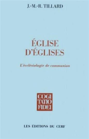 Couverture du livre « Eglise d'eglises » de Tillard Jean-Marie R aux éditions Cerf