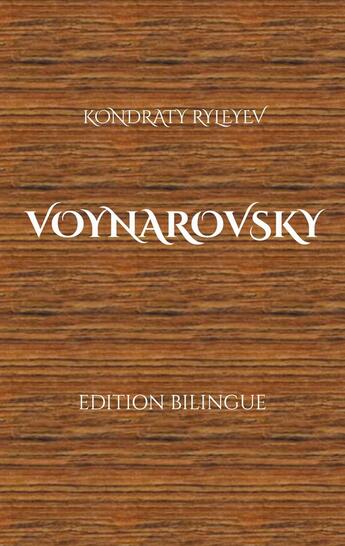 Couverture du livre « Voynarovsky » de Kondraty Ryleyev aux éditions Books On Demand