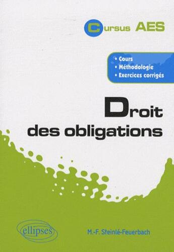 Couverture du livre « Droit des obligations » de Feuerbach Steinle aux éditions Ellipses