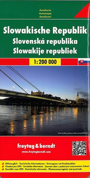 Couverture du livre « République slovaque 1/200 000 » de  aux éditions Freytag Und Berndt