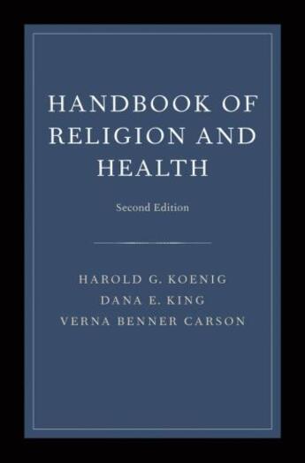 Couverture du livre « Handbook of Religion and Health » de Carson Verna B aux éditions Editions Racine