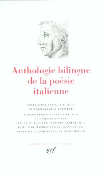 Couverture du livre « Anthologie bilingue de la poésie italienne » de  aux éditions Gallimard