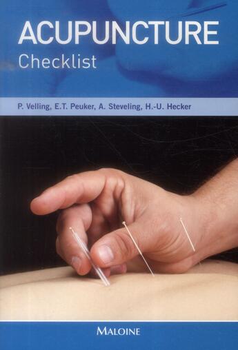 Couverture du livre « Acupuncture. checklist » de Velling P aux éditions Maloine