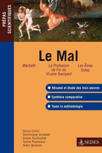 Couverture du livre « Le mal ; prépas scientifiques (édition 2010/2011) » de Denis Collin aux éditions Cdu Sedes