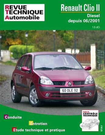 Couverture du livre « Renault clio ii diesel - phase 2 depuis 6-2001 » de Etai aux éditions Etai