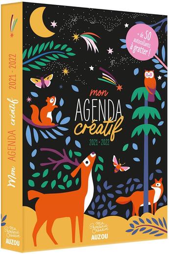 Couverture du livre « Mon agenda creatif - 2021-2022 - + de 50 autocollants a gratter » de Nadia Taylor aux éditions Philippe Auzou