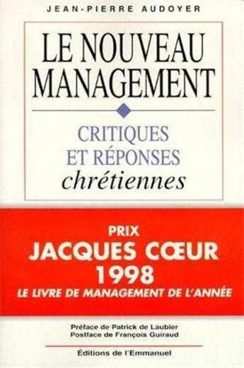 Couverture du livre « Nouveau management » de  aux éditions Emmanuel