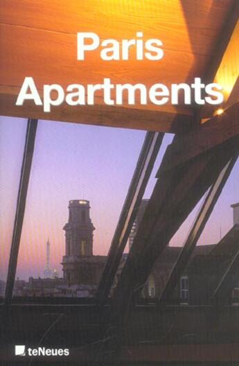 Couverture du livre « Paris apartments » de Ana Canizares aux éditions Teneues - Livre