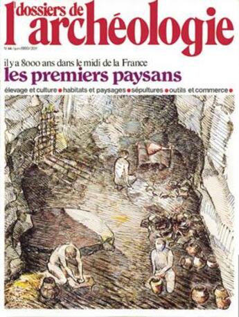 Couverture du livre « Dossiers d'archeologie n 44 premiers paysans dans le midi de la france 1980 » de  aux éditions Faton Revue