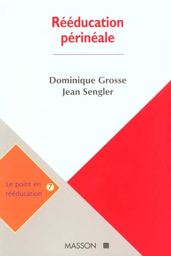 Couverture du livre « Reeducation Perineale » de Grosse et Sengler aux éditions Elsevier-masson