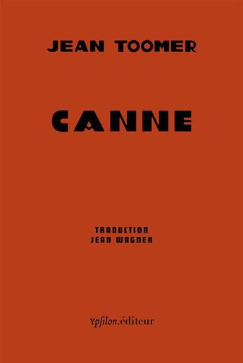 Couverture du livre « Canne » de Jean Toomer aux éditions Ypsilon