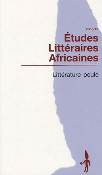 Couverture du livre « Littérature peule » de Ursula Baumgardt aux éditions Karthala