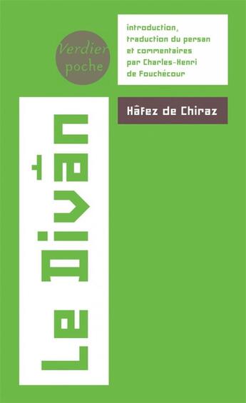 Couverture du livre « Le divân » de Hafez aux éditions Verdier