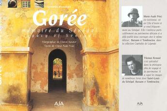 Couverture du livre « Goree, Memoire Du Senegal » de Thomas Renaut et Marie-Aude Priez aux éditions Asa