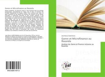 Couverture du livre « Genre et Microfinance au Rwanda » de Jean Bosco Harelimana aux éditions Presses Academiques Francophones