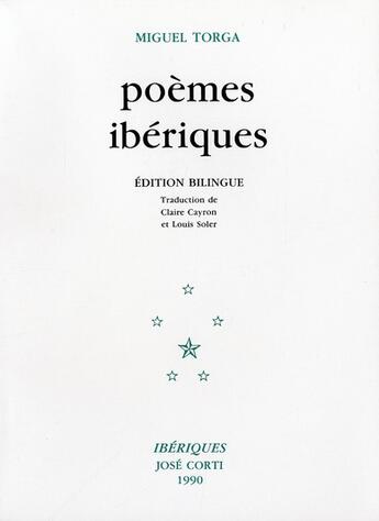 Couverture du livre « Poemes iberiques » de Miguel Torga aux éditions Corti