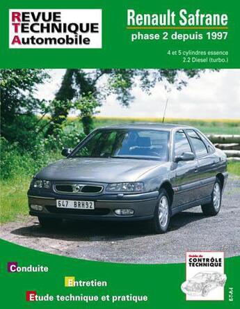 Couverture du livre « Renault safrane - phase 2 depuis mod. 97 » de Etai aux éditions Etai