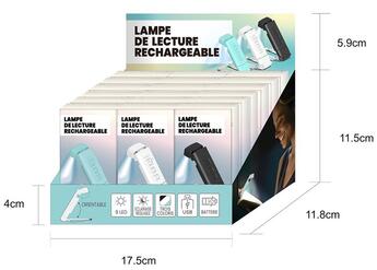 Couverture du livre « Display 18 lampes de lecture rechargeables » de  aux éditions Cartotheque Egg