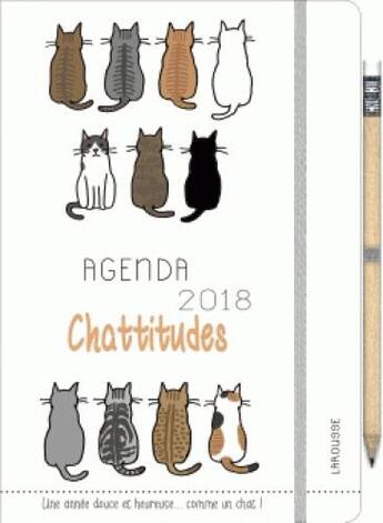 Couverture du livre « Agenda chattitudes (édition 2018) » de  aux éditions Larousse