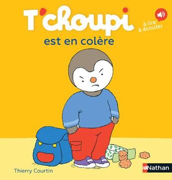 Couverture du livre « T'choupi est en colère » de Thierry Courtin aux éditions Nathan