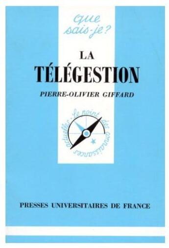Couverture du livre « La télégestion » de Giffard P.O. aux éditions Que Sais-je ?
