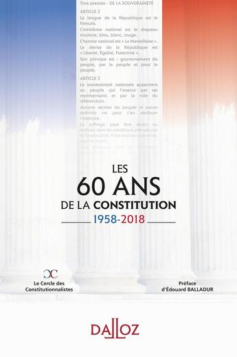 Couverture du livre « 60 ans de la Constitution » de  aux éditions Dalloz