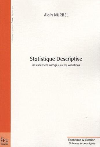 Couverture du livre « Statistique descriptive » de Alain Nurbel aux éditions Publibook