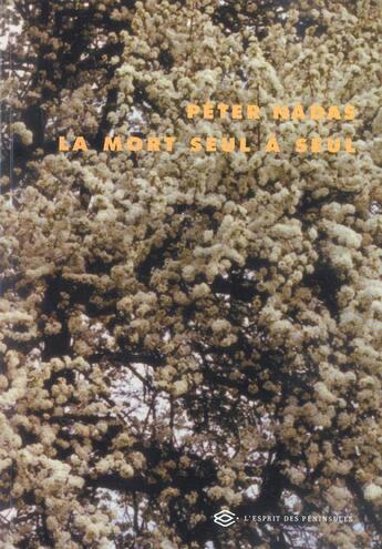 Couverture du livre « La mort seul a seul » de Peter Nadas aux éditions Esprit Des Peninsules