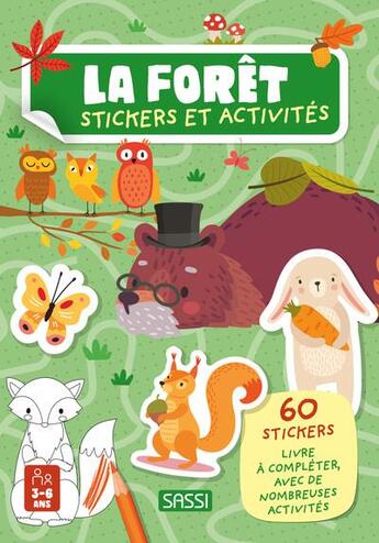 Couverture du livre « La forêt : stickers et activités » de Giulia Meneguzzo et Roberta Marcolin aux éditions Sassi