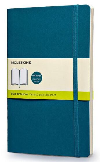 Couverture du livre « Carnet bleu sous marin couverture souple grand format pages blanches » de Moleskine aux éditions Moleskine Papet