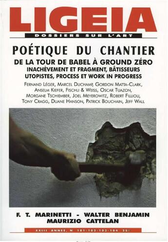 Couverture du livre « Ligeia n 101 poetique du chantier » de  aux éditions Revue Ligeia