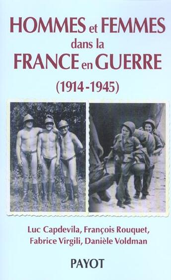 Couverture du livre « Hommes et femmes dans la france en guerre (1914-1945) » de Capdevila/Voldman aux éditions Payot