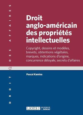 Couverture du livre « Droit anglo-américain des propriétés intellectuelles » de Pascal Kamina aux éditions Lgdj