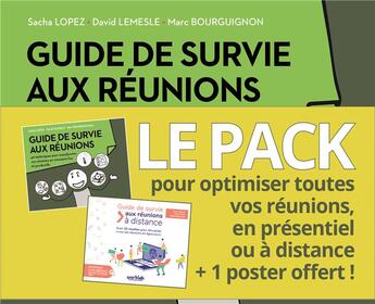 Couverture du livre « Pack guide de survie aux réunions et guide de survie aux réunions à distance » de Marc Bourguignon et David Lemesle et Sasha Lopez aux éditions Pearson