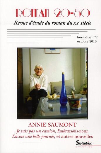 Couverture du livre « REVUE ROMAN 20-50 ; Annie Saumont » de  aux éditions Pu Du Septentrion