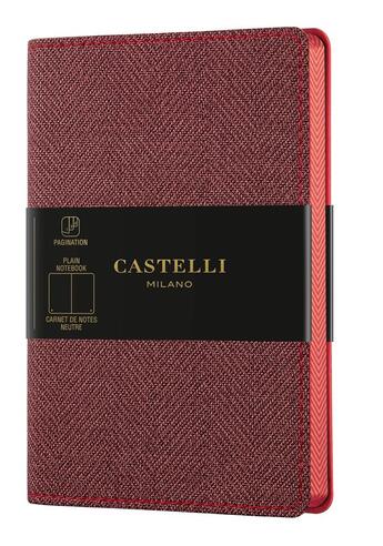 Couverture du livre « Carnet harris poche uni maple red » de  aux éditions Castelli Milano